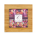 Abstract Music Bamboo Trivet with Ceramic Tile Insert (Personalized)