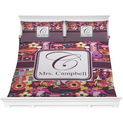 Abstract Music Comforter Set - King (Personalized)