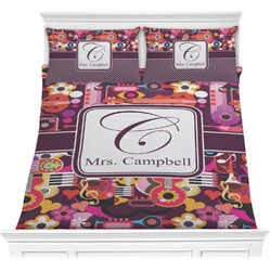 Abstract Music Comforter Set - Full / Queen (Personalized)
