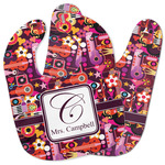 Abstract Music Baby Bib w/ Name and Initial