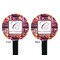 Abstract Music Black Plastic 7" Stir Stick - Double Sided - Round - Front & Back