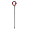 Abstract Music Black Plastic 7" Stir Stick - Round - Single Stick