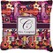 Abstract Music Burlap Pillow 22"