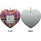 Abstract Music Ceramic Flat Ornament - Heart Front & Back (APPROVAL)