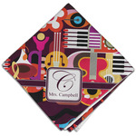 Abstract Music Cloth Dinner Napkin - Single w/ Name and Initial