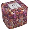 Abstract Music Cube Poof Ottoman (Top)