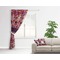 Abstract Music Curtain With Window and Rod - in Room Matching Pillow