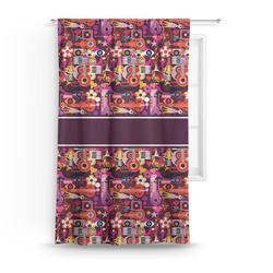 Abstract Music Curtain Panel - Custom Size