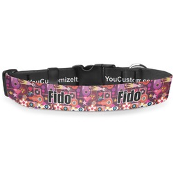 Abstract Music Deluxe Dog Collar - Extra Large (16" to 27") (Personalized)