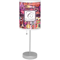 Abstract Music 7" Drum Lamp with Shade Linen (Personalized)