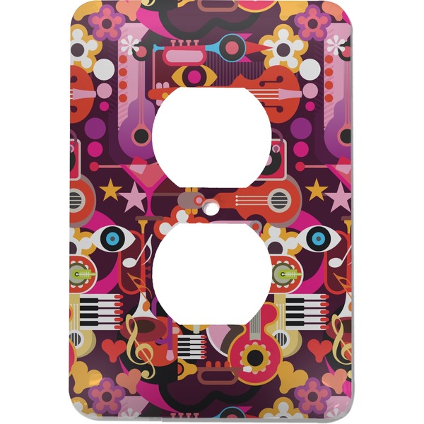 Custom Abstract Music Electric Outlet Plate