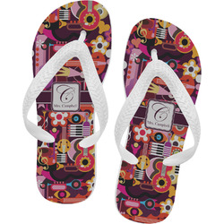Abstract Music Flip Flops - Medium (Personalized)