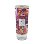 Abstract Music 2 oz Shot Glass - Glass with Gold Rim (Personalized)