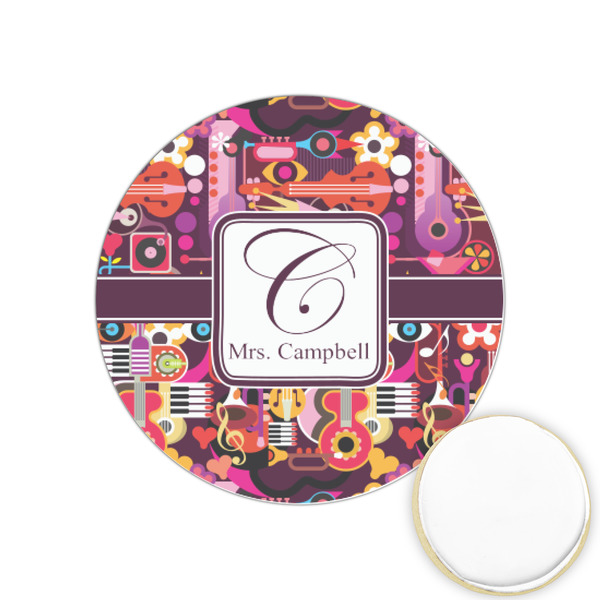 Custom Abstract Music Printed Cookie Topper - 1.25" (Personalized)