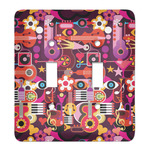 Abstract Music Light Switch Cover (2 Toggle Plate)