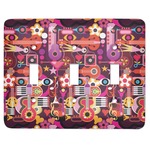 Abstract Music Light Switch Cover (3 Toggle Plate)