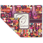 Abstract Music Double-Sided Linen Placemat - Single w/ Name and Initial