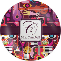 Abstract Music Melamine Salad Plate - 8" (Personalized)