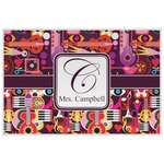 Abstract Music Laminated Placemat w/ Name and Initial