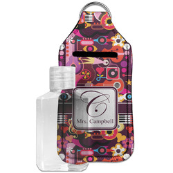 Abstract Music Hand Sanitizer & Keychain Holder - Large (Personalized)