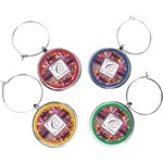 Abstract Music Wine Charms (Set of 4) (Personalized)