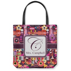 Abstract Music Canvas Tote Bag - Large - 18"x18" (Personalized)