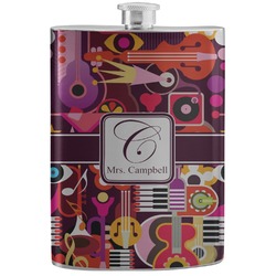 Abstract Music Stainless Steel Flask (Personalized)