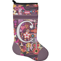 Abstract Music Holiday Stocking - Single-Sided - Neoprene (Personalized)
