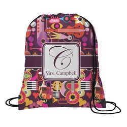Abstract Music Drawstring Backpack - Medium (Personalized)