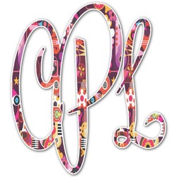 Abstract Music Monogram Decal - Large (Personalized)