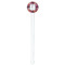 Abstract Music White Plastic 7" Stir Stick - Round - Single Stick