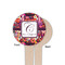 Abstract Music Wooden 4" Food Pick - Round - Single Sided - Front & Back