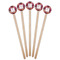 Abstract Music Wooden 7.5" Stir Stick - Round - Fan View