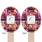 Abstract Music Wooden Food Pick - Oval - Double Sided - Front & Back