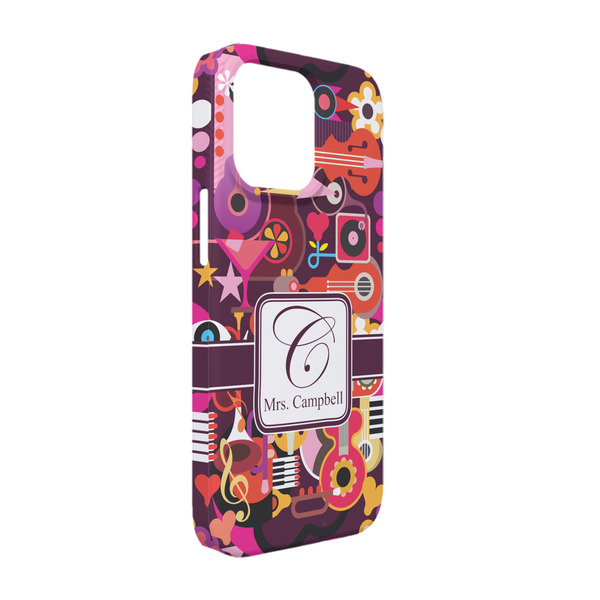 Custom Abstract Music iPhone Case - Plastic - iPhone 13 Pro (Personalized)