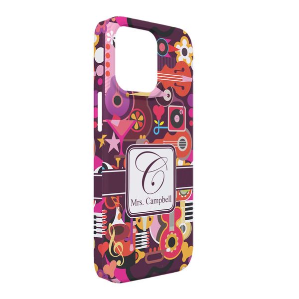 Custom Abstract Music iPhone Case - Plastic - iPhone 13 Pro Max (Personalized)