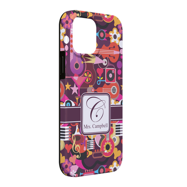 Custom Abstract Music iPhone Case - Rubber Lined - iPhone 13 Pro Max (Personalized)