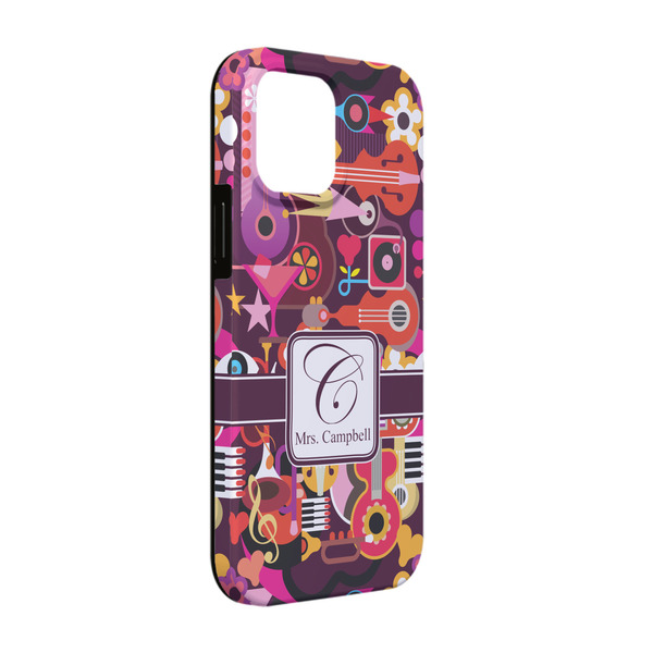 Custom Abstract Music iPhone Case - Rubber Lined - iPhone 13 Pro (Personalized)