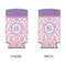 Pink, White & Purple Damask 12oz Tall Can Sleeve - APPROVAL