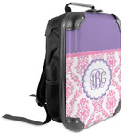 Pink, White & Purple Damask Kids Hard Shell Backpack (Personalized)