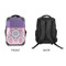 Pink, White & Purple Damask 15" Backpack - APPROVAL