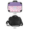 Pink, White & Purple Damask 15" Hard Shell Briefcase - APPROVAL