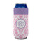 Pink, White & Purple Damask 16oz Can Sleeve - FRONT (on can)