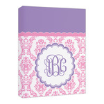 Pink, White & Purple Damask Canvas Print - 16x20 (Personalized)