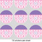 Pink, White & Purple Damask 2" Multipurpose Round Labels - Sheet