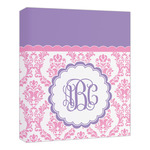 Pink, White & Purple Damask Canvas Print - 20x24 (Personalized)