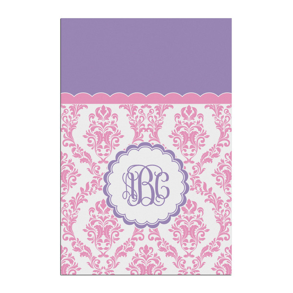 Custom Pink, White & Purple Damask Posters - Matte - 20x30 (Personalized)