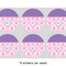 Pink, White & Purple Damask 3" Multipurpose Round Labels - Sheet