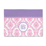 Pink, White & Purple Damask 4' x 6' Patio Rug (Personalized)