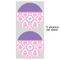 Pink, White & Purple Damask 5" Multipurpose Round Label - Sheet